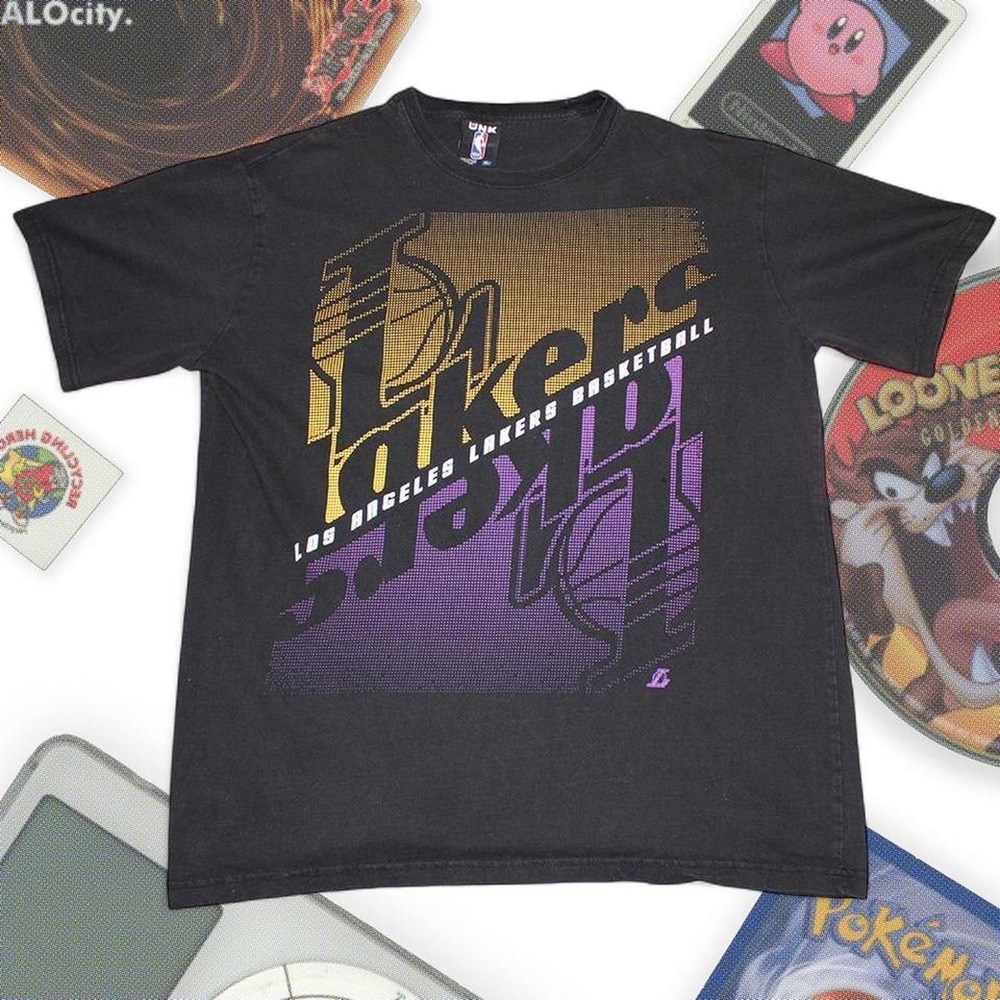 Vintage UNK NBA Los Angeles Lakers Graphic Tee Black XL 90s Streetwear